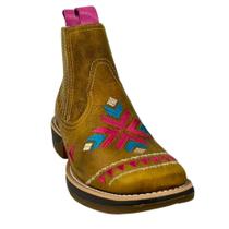 Botina Texana Feminina Vimar Bico Quadrado Couro Dallas Bam Pink Bordada Sola PX Flex001 Ref.12186 Botina Texana Feminina Vimar Bico Quadrado Couro Dallas Bam Pink Bordada Sola PX Flex001 Ref.12186