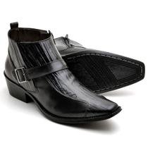 Botina Texas de Couro - Country - Ref 606