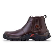 Botina Tratorada Bota Masculina Couro Adventure Trilha