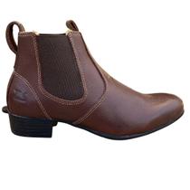 Botina Unisex Zebu Seringueira Em Couro Legitimo 61020