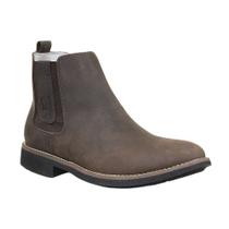 Botina Unissex Bico Redondo Marrom Cerrado 37677