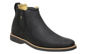 Botina zebu anatomica masculina em couro mustang preto - 62030