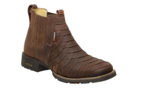 Botina zebu bico quadrado masculina em couro terra - 57040 Botina zebu bico quadrado masculina em couro terra - 57040