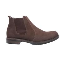 Botinas Country Masculina Bico Redondo Couro Nobuck Marrom