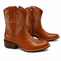 Botinas Peao Bota Feminina 2201 26 176 402 Caramelo - CARAMELO Botinas Peao Bota Feminina 2201 26 176 402 Caramelo - CARAMELO
