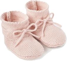 Botines para Bebé Elegante Tejido en Rosado Empolvado 0-6M