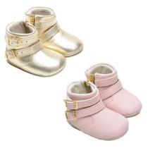 Botinha Bota Bebe KIT 2 PARES Menina Recém Nascido Inverno