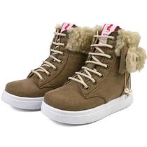 Botinha Cano Alto Infantil Menina Inverno Laço Marrom Bege Botinha Cano Alto Infantil Menina Inverno Laço Marrom Bege