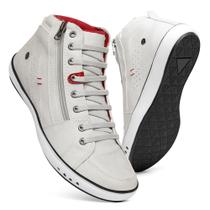 Botinha Casual Masculina Calce Fácil em Elástico e Zíper Cano Médio Sapatênis Madrid