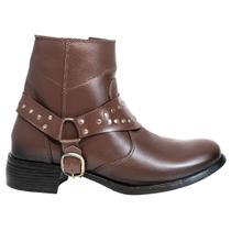 Botinha Coturno Feminina Macia Confortável Estilo Country Rodeio Calce Fácil Botinha Coturno Feminina Macia Confortável Estilo Country Rodeio Calce Fácil