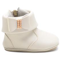 Botinha De Bebê Inverno Menina Com Laço e Ziper na lateral Botinha De Bebê Inverno Menina Com Laço e Ziper na lateral