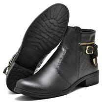 Botinha Feminina Coturno Bota Com Ziper Cano Curto (Cft207) Botinha Feminina Coturno Bota Com Ziper Cano Curto (Cft207)
