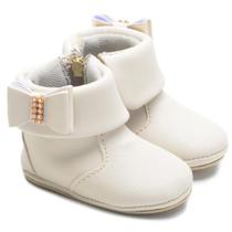 Botinha Feminina Infantil Bebê Casual Cano Alto Laço Botinha Feminina Infantil Bebê Casual Cano Alto Laço
