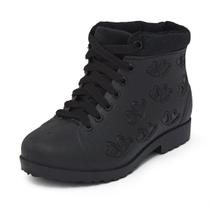 Botinha Feminina Infantil Menina Coturno Rosa e Preto Botinha Feminina Infantil Menina Coturno Rosa e Preto