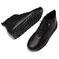 Botinha Feminino Casual Macio Leve Confortável Com Cadarço Sola Reta Bota Feminina 400