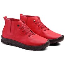 Botinha Feminino Casual Macio Leve Confortável Com Cadarço Sola Reta Bota Feminina 400