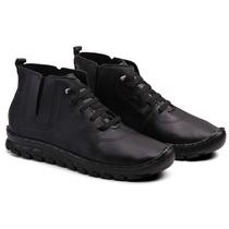 Botinha Feminino Casual Macio Leve Confortável Com Cadarço Sola Reta Bota Feminina