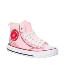 Botinha Infantil Star Com Luzinha Led Rosa Calçado De Menina
