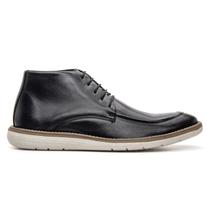 Botinha Masculino Couro Legitimo Oxford Cano Médio Qualidade 5309 Preto