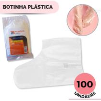 Botinha Plástica Descartável Pedicure com 100 Unidades Bota Podologa Profissional