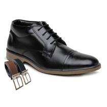 Botinha Social Sapato Masculino com Cadarço + Cinto (G45043-44)