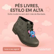 Botinha Stitch Infantil Juvenil Feminina Cano Curto Estilo Casual