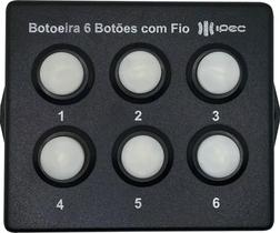 Botoeira Botao 6 Botões Fio Comando Motor Portao Fechadura 1421