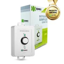 Botoeira Botão Acionador De Saida Com Fio Branco Ipec
