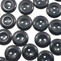 Botões 2 Furos Brilhante Plástico ABS Preto 17mm 44329 Botao decorativo para blusas e uniformes Botões 2 Furos Brilhante Plástico ABS Preto 17mm 44329 Botao decorativo para blusas e uniformes