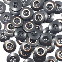 Botões 4 Furos Brilhante Plástico ABS Marrom 17mm 44171 Botão colorido para confecção roupas e artesanato
