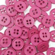 Botões 4 Furos Brilhante Plástico ABS Rosa 11mm 44160 Botao decorativo para vestidos e uniformes Botões 4 Furos Brilhante Plástico ABS Rosa 11mm 44160 Botao decorativo para vestidos e uniformes
