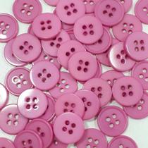 Botões 4 Furos Brilhante Plástico ABS Rosa 12mm 44186 Botao Alfaiataria para uniformes e camisas Botões 4 Furos Brilhante Plástico ABS Rosa 12mm 44186 Botao Alfaiataria para uniformes e camisas
