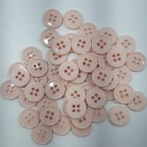 Botões 4 Furos Brilhante Plástico ABS Salmão 12mm 44184 Botao decorativo para uniformes e calças Botões 4 Furos Brilhante Plástico ABS Salmão 12mm 44184 Botao decorativo para uniformes e calças