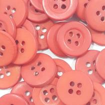 Botões 4 Furos Fosco Plástico ABS Laranja 12mm 44195 Botao Alfaiataria para confecção camisas e artesantos Botões 4 Furos Fosco Plástico ABS Laranja 12mm 44195 Botao Alfaiataria para confecção camisas e artesantos