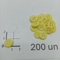 Botões Amarelo 11mm 4 Furos Fosco 50Un 100Un 200Un confecção vestidos artesanato casacos Botão 44969 Botões Amarelo 11mm 4 Furos Fosco 50Un 100Un 200Un confecção vestidos artesanato casacos Botão 44969
