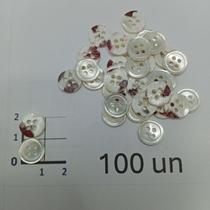 Botões Branco Rajado 11mm 4 Furos Brilho Perolado 50Un 100Un 200Un confecção camisas vestidos casaco Botão 44951