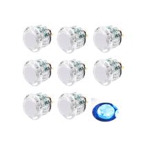 Botões de Arcade Moyudianzi Qanba 24mm Azul Transparente com LED Botões de Arcade Moyudianzi Qanba 24mm Azul Transparente com LED