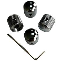 Botões de baixo elétrico OVSAL 4PCS Chrome Dome Metal