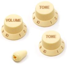 Botões de controle de guitarra Vintage Forge Cream para Fender Strat