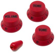 Botões de controle de guitarra Vintage Forge Red para Fender Strat