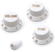 Botões de controle de guitarra Vintage Forge White para Fender Strat