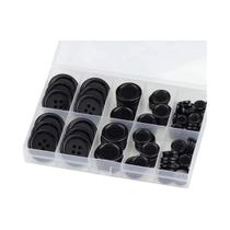 Botões De Costura De Resina Preta 100 Peças Misturadas 5 Tamanhos Botões De Decoração Para Botões De Costura De Resina Preta 100 Peças Misturadas 5 Tamanhos Botões De Decoração Para