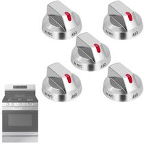 Botões de fogão a gás Smart Union DG94-03950 em aço inoxidável, pacote com 5