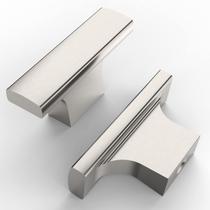 Botões de gabinete Asidrama, pacote com 10, níquel acetinado, zinco, 5 cm