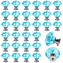 Botões de gabinete DEELF OUTLET 30 mm, azul cristal, pacote com 30 Botões de gabinete DEELF OUTLET 30 mm, azul cristal, pacote com 30