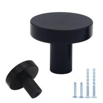 Botões de gabinete em liga de alumínio preto fosco HANIHUA (pacote com 24)
