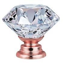 Botões de gabinete FENSING 30 mm, cristal, base de cobre, 12 unidades