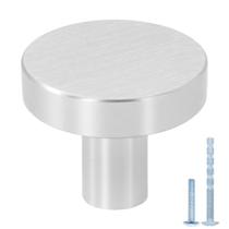 Botões de gabinete HANIHUA, níquel escovado, pacote com 24 unidades, liga de alumínio