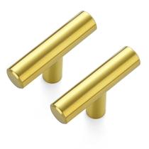 Botões de gabinete JOY DECOR Gold em aço inoxidável de 2 cm, pacote com 60