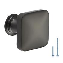 Botões de gabinete JOY DECOR Gunmetal Grey Zinc Alloy 3 cm, pacote com 10